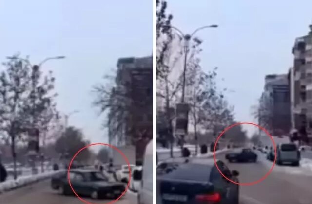 Herkesin hayatını riske attı! Trafiğin ortasında bir anda drifte başladı