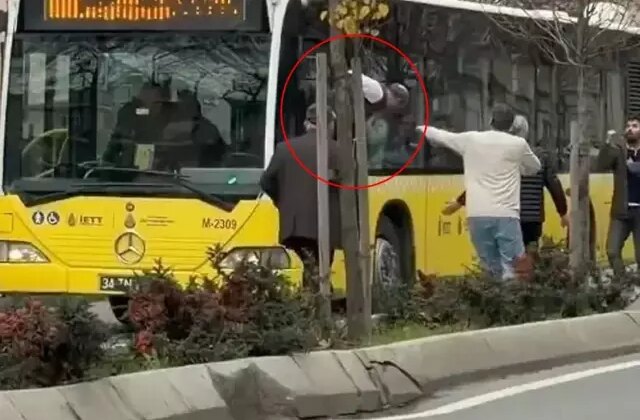 İETT şoförü otobüsü yolda bırakıp camdan atlayarak kavgaya karıştı