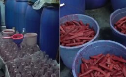 İmalathanede mide bulandıran görüntü! Zabıta bile isyan etti