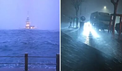 İstanbul’da kuvvetli yağmur ve şiddetli rüzgar etkili oldu