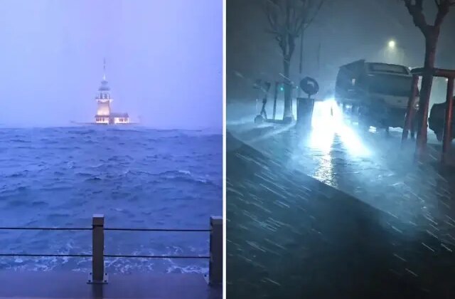 İstanbul’da kuvvetli yağmur ve şiddetli rüzgar etkili oldu