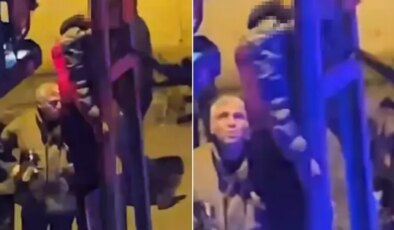 İstanbul’un göbeğinde kendini direğe astı