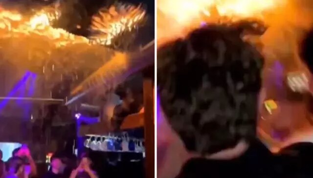 İsviçre’deki bar yangınında facia hızla gelirken, anlamayıp eğlenmeye devam etmişler