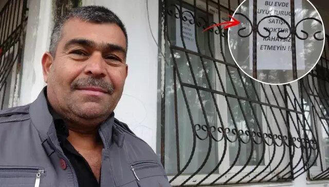 İllallah eden mahalleli evinin camına “Uyuşturucu satışı yoktur” yazısı astı