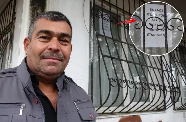 İllallah eden mahalleli evinin camına “Uyuşturucu satışı yoktur” yazısı astı