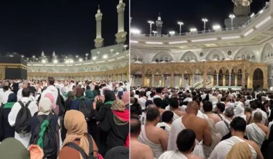 Kâbe’de yeni yıla insan seliyle girildi, Mescid-i Haram’da olağanüstü yoğunluk