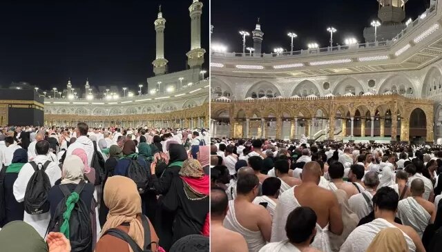 Kâbe’de yeni yıla insan seliyle girildi, Mescid-i Haram’da olağanüstü yoğunluk