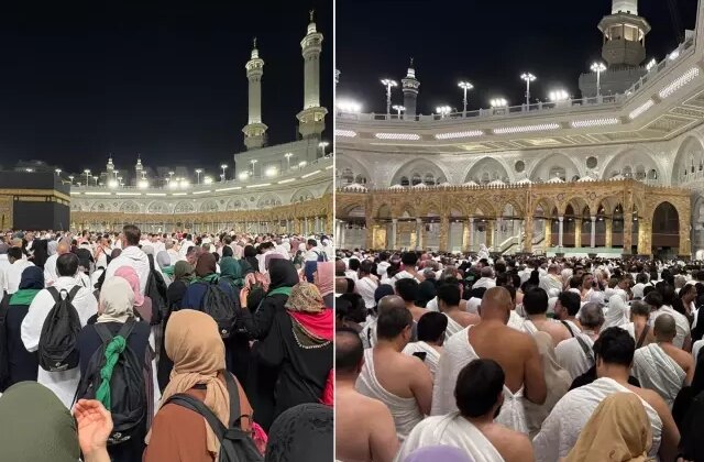 Kâbe’de yeni yıla insan seliyle girildi, Mescid-i Haram’da olağanüstü yoğunluk