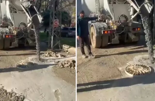 Kanalizasyona çimento döken firmaya 213 bin lira ceza