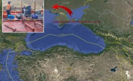 Karadeniz’de sürüklenen Türk gemisi karaya oturdu