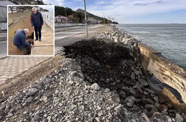 Karadeniz’in dalgaları sahil yolunu ve evleri tehdit ediyor