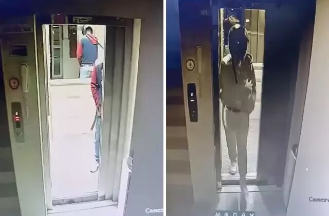 Kaskla apartmana girdi, asansöre idrarını yapıp damdaki kuşları çaldı