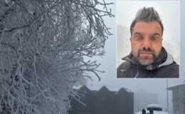 Kent buz kesti, dışarı çıkanların kaş ve kirpikleri donuyor