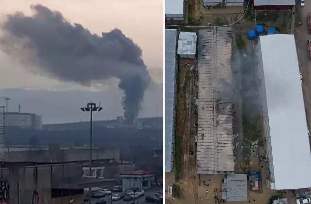 Kentin dört bir yanından görülen şehir hastanesi yangını kontrol altına alındı