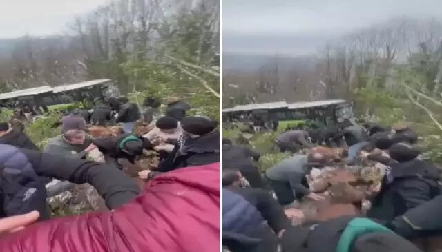 Kocaeli’nde can pazarı! Belediye otobüsü şarampole yuvarlandı, çok sayıda yaralı var