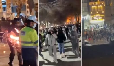 Komşuda gerilim tırmanıyor! Hükümet binasına saldırıp, polis yaktılar