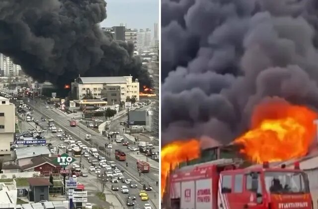 Korkunç görüntüler! Dumanlar gökyüzünü kapladı