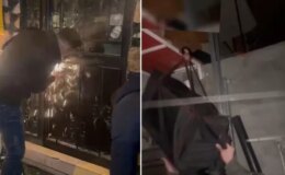 Polis kapıyı keserek içeri girdi, onlar çatıdan kaçmaya çalıştı