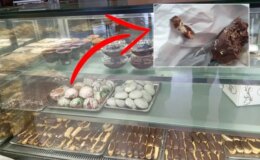 Kurabiyeyi ısırdığı an şoke oldu! Çikolata parçacığı yerine bakın ne çıktı