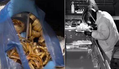 Kuyumcuya girip 6 kilo altın çalan hırsızdan şaşkına çeviren ifade