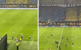 Maç biter bitmez sahaya daldılar! Fenerbahçeli futbolcuların Süper Kupa sevinci