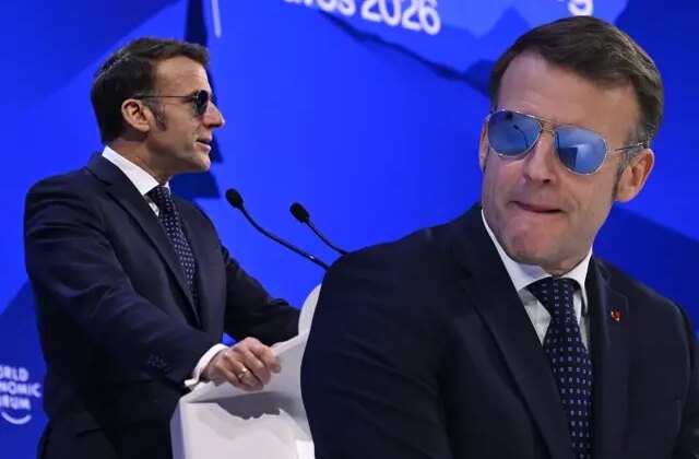 Macron Davos’ta neden güneş gözlüğü taktı? Saraydan açıklama geldi