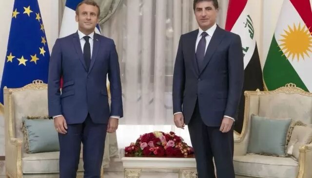 Macron ve Barzani arasında Suriye görüşmesi
