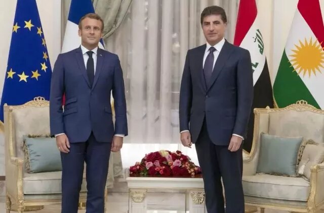 Macron ve Barzani arasında Suriye görüşmesi