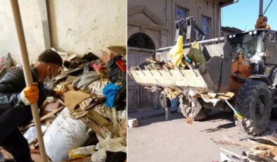 Mahalleliyi canından bezdiren evden 168 ton çöp çıktı