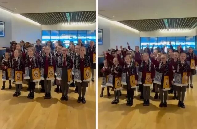 Manchester City’i destekleyen İngiliz çocuklar, Galatasaray marşı söyledi