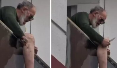 “Musaba buraya gelecek” dedi! Bıçakla balkona çıktı
