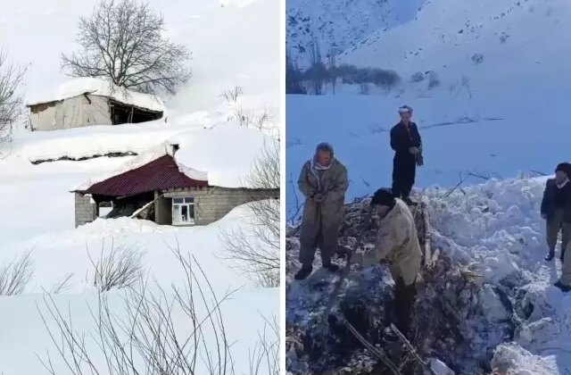 O kentimiz çığ altında kaldı! 8 ev zarar gördü