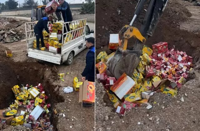 Öğrencilere yedireceklerdi! Hepsi toprağa gömüldü