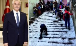 Okul merdiveni buz pistine döndü, Şahinbey Belediyesi uyuyor