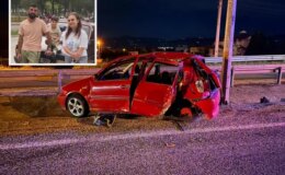 Otomobil aydınlatma direğine çarptı: Baba ile oğlu öldü, anne ağır yaralı