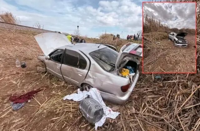 Otomobil şarampole devrildi! 2 kişi ağır yaralandı