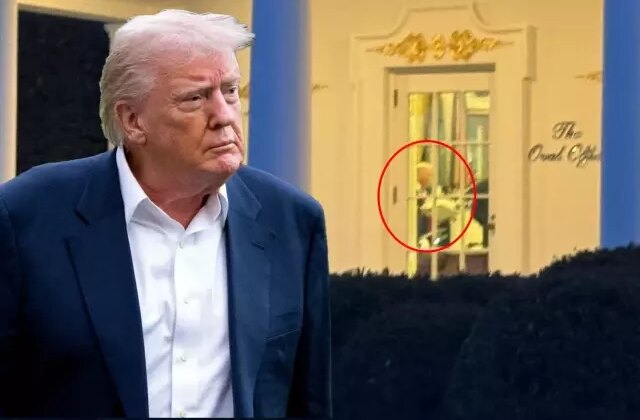 Oval Ofis’te dikkat çeken görüntü! Trump uzatılan belgeyi hızlıca okumaya başladı