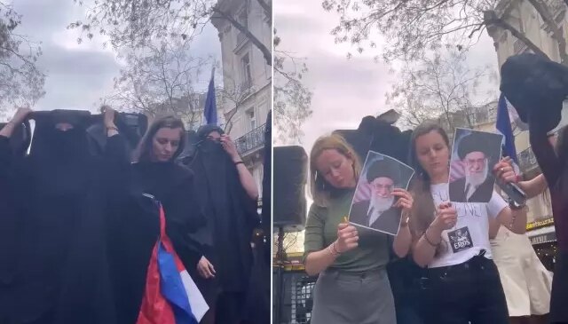 Parisli kadınlar İranlı hemcinsleri için soyundu
