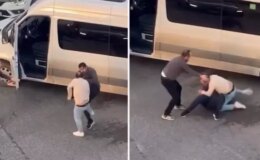 Pendik’te 2 sürücü arasındaki yumruklu kavga kamerada