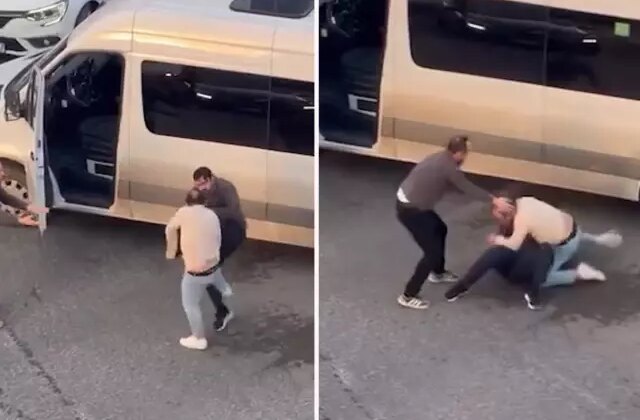 Pendik’te 2 sürücü arasındaki yumruklu kavga kamerada