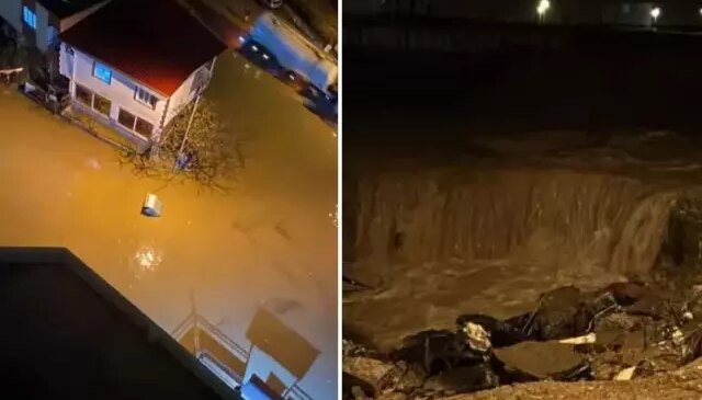 Sağanak hayatını felç etti! Yollar göle döndü, araçlar mahsur kaldı