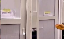 Sağlık ocağı tuvaletinde mahremiyet unutuldu: Birisi diğer tarafa bakarsa ne olacak?