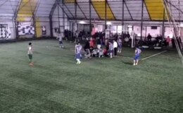 Köy ligi turnuvasında yürekler ağza geldi, saniyelerle kurtarıldı