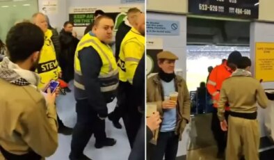 Şampiyonlar Ligi’nde sahaya dalan şahısların maça giriş görüntüleri ortaya çıktı