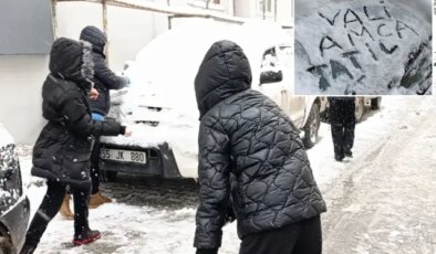 Şehirdeki çocuklar video çekti: Vali amca okulları tatil eder misiniz?