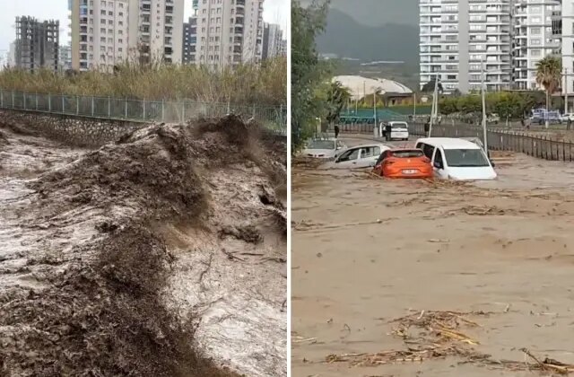 Sele teslim olan Mersin’den korkutan görüntüler