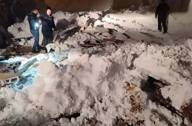Siirt’te karın ağırlığıyla 3 ahırın çatısı çöktü; çok sayıda hayvan öldü