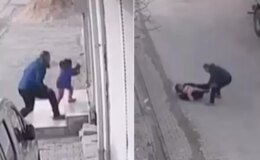 Sokak ortasında dehşet! Bebekli kadına ve çocuğa saldırdı