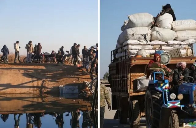 Suriye’de YPG’ye rağmen insani koridor açıldı, binlerce sivil yollara düştü