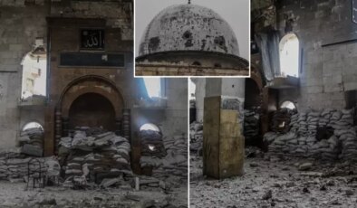 Terör örgütünün askeri karargah olarak kullandığı cami ilk kez görüntülendi